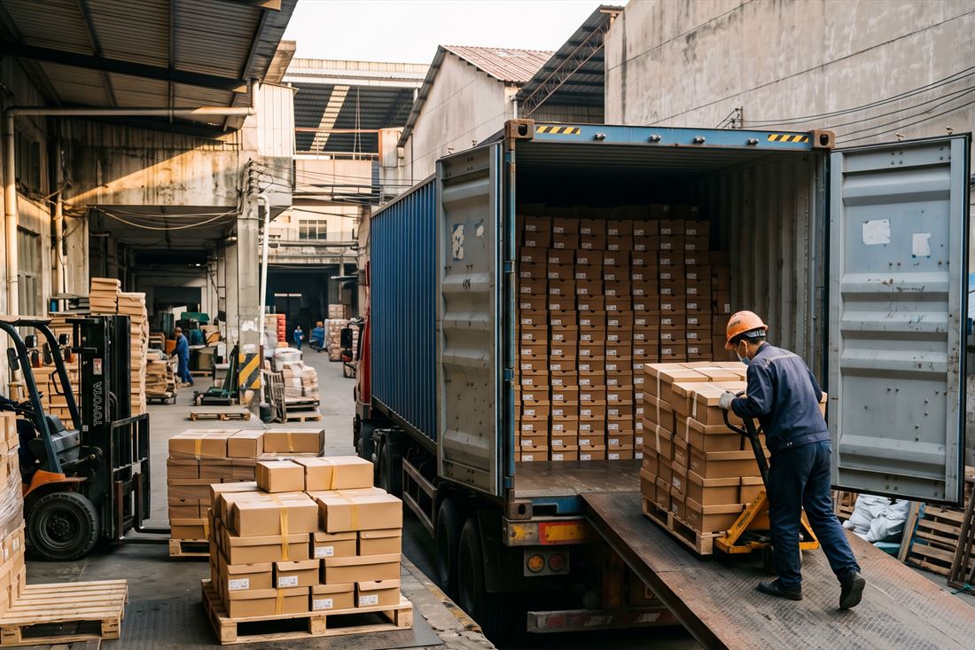 Container loading for export to Tema, Ghana