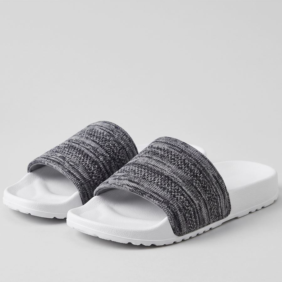 Knit slide sandal and slipper